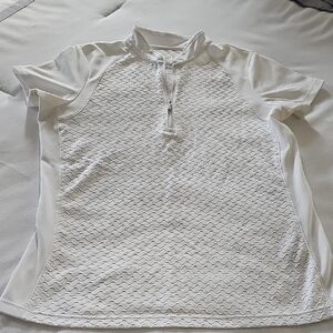 Woman's White Short Sleeve Golf Shirt